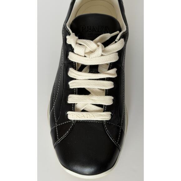 Prada Men\'s Black Nappa Leather Soft Sneakers 9 US (8 Prada) 2EE429 main image 13